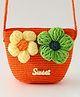 Babyhug Floral Applique Sling Bag Free Size - Orange