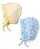 Babyhug 100% Cotton Interlock Baby Caps with Floral & Animal Print Pack of 2 in Blue Diameter - 14