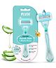 Plush Smooth Glide Body Razor 4-Blade Precision With Aloe Vera Strip - Green