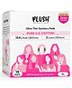 Plush 100% Pure U.S. Cotton Rash Free, Heavy Flow XL Pads & 2 Liners Sanitary Pad - Pack of 15