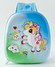 Babyhug Free Size Fashion Backpack With Unicorn Print - Light Blue