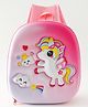Babyhug Free Size Fashion Backpack With Unicorn Print - Pink