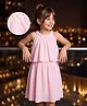 Hola Bonita Woven Sleeveless Halter Neck Embellished Frock Pink 6-7 Years