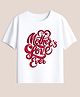 BLUSHES Cotton Knit Mothers Day Theme Half Sleeves Mothers Love Ever Text Printed Tee - White