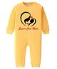 BLUSHES Cotton Knit Mothers Day Theme Full Sleeves Super Cool Mom Text Printed Romper  - Yellow