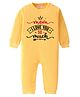 BLUSHES Cotton Knit Full Sleeves Mom I Love You So Much Printed Romper - Yellow
