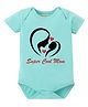 BLUSHES Cotton Knit Mothers Day Theme Half Sleeves Super Cool Mom Text  Printed Onesie - Sea Green