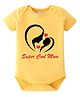 BLUSHES Cotton Knit Mothers Day Theme Half Sleeves Super Cool Mom Text Printed Onesie - Yellow