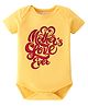BLUSHES Cotton Knit Mothers Day Theme Half Sleeves Mothers Love Ever Text Printed Onesie - Yellow