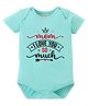 BLUSHES Cotton Knit Mothers Day Theme Half Sleeves Mom I Love You So Much Text Printed Onesie - Sea Green