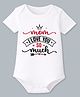 BLUSHES Cotton Knit Mothers Day Theme Half Sleeves Mom I Love You So Much Text Printed Onesie - White