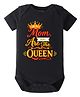BLUSHES Cotton Knit Mothers Day Theme Half Sleeves Mom You Are The Queen   Text Printed Onesie - Black