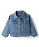 Babyhug Cotton Lycra Denim Jacket with Full Sleeves in Light/Sky Blue