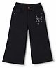 Babyhug Denim Full Length Jeans with Star Embellishment - Black