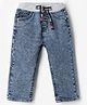 Babyhug Denim Full Length Jeans With Stretch - Teal Blue