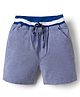 Rikidoos Cotton Woven Knee Length Solid Shorts - Light Blue