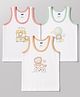 Simply Sinker Knit Sleeveless Vest with Lion Print Pack of 3 - White