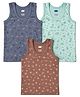 Simply Sinker Knit Sleeveless Vest with Dino & Car Print - Brown Teal & Grey