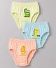 Simply Sinker Knit Dino Printed Briefs Pack of 3 - Aqua Lemon & Peach