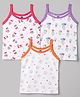 Simply Sinker Knit Sleeveless Slips with Bear & Bunny Print Pack of 3 - White