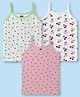 Simply Sinker Knit Sleeveless Bow & Cherry Printed Slips Pack of 3 - White & Pink