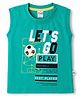 Simply Sinker Knit Sleeveless Text & Sports Theme Printed Tank T-Shirt - Mint