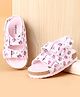 Babyoye Velcro Closure Sandals With Strawberry Print - Pink