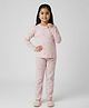 Biglilpeople Cotton Woven Full Sleeves Bunny Printed Coordinating Tee & Pajama Night Suit - Pink