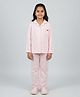 Biglilpeople Cotton Woven Full Sleeves Checked Coordinating Shirt & Pajama Night Suit - Light Pink