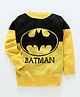 Game Begins Full Sleeves Sweater Batman Design - Yellow
