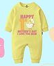 The Peppy Tend 100% Cotton Knit Mothers Day Theme Full Sleeves Happy 1st Mothers Day I Love You Mom Text Printed Romper - Yellow
