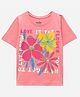 zuniors SSC Cotton Knit Half Sleeves Floral Printed Tee - Pink