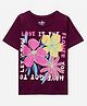 zuniors SSC Cotton Knit Half Sleeves Floral Printed Tee - Wine