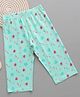 zuniors SSC Cotton Knit Floral & Leaf Printed Capri - Blue