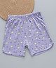 zuniors SSC Cotton Knit Cat Printed Shorts - Lavender