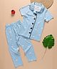 zuniors SSC Cotton Knit Half Sleeves Floral Printed Coordinating Shirt & Pajama Night Suit - Blue