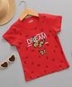 zuniors SSC Cotton Knit Half Sleeves Butterfly Printed Tee - Red