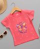 zuniors SSC Cotton Knit Half Sleeves Butterfly Printed Tee - Pink