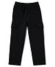 Doreme Single Jersey Knit Full Length Solid Colour Track Pant with Pockets- Black