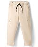 Rikidoos Cotton Woven Full Length Solid Cargo Pant - Beige