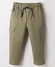 Rikidoos Cotton Woven Full Length Solid Cargo Pant - Olive Green