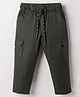 Rikidoos Cotton Woven Full Length Solid Cargo Pant - Green