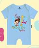 The Peppy Tend 100% Cotton Knit Mothers Day Theme Half Sleeves Our 1st Mothers Day Together Text Printed Romper - Blue