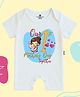 The Peppy Tend 100% Cotton Knit Mothers Day Theme Half Sleeves Our 1st Mothers Day Together Text Printed Romper - White