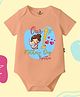The Peppy Tend 100% Cotton Knit Mothers Day Theme Half Sleeves Our 1st Mothers Day Together Text Printed Onesie - Peach