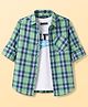 Pine Kids Cotton Woven Checks Shirt Roll Up Sleeves Multi Color 7-8 Years