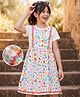 Arias Cotton Knit Frocks with Inner Tee Half Sleeves Round Neck All Over Prints Multi Color 2-3 Years