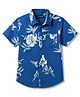 Pine Kids 100% Cotton Woven Half Sleeves Floral Printed Shirt - Navy Blue