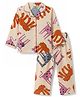 Enfance Core Cotton Woven Full Sleeves Animal Printed Shirt & Pyjama Night Suit - Off White