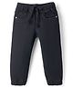Babyhug Denim Full Length Washed Joggers With Stretch - Black